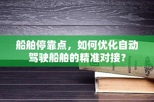 船舶停靠点，如何优化自动驾驶船舶的精准对接？