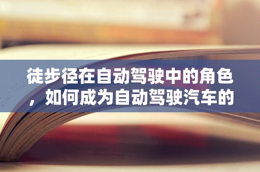 徒步径在自动驾驶中的角色，如何成为自动驾驶汽车的‘眼睛’？