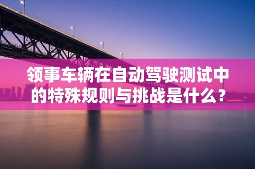 领事车辆在自动驾驶测试中的特殊规则与挑战是什么？