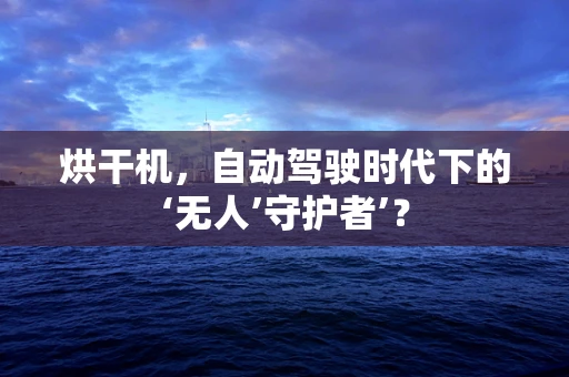 烘干机，自动驾驶时代下的‘无人’守护者’？